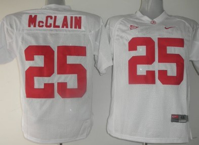 Alabama Crimson Tide #25 McClain White NCAA Jerseys